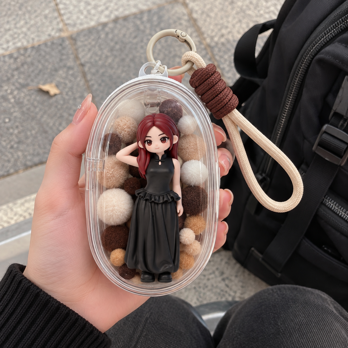 Custom Chibi Figurine Bag Charm from Photo