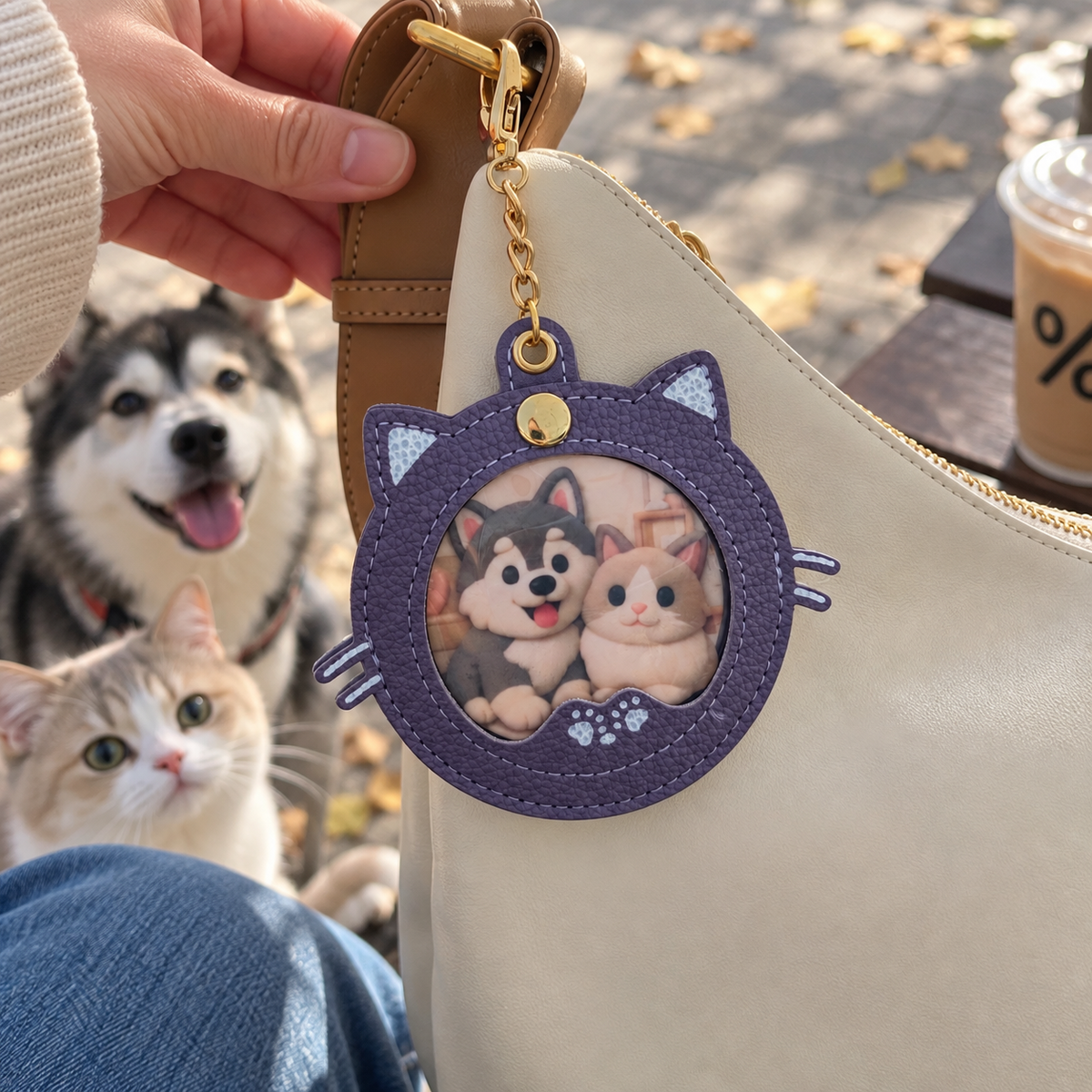 Custom 3D Photo Keychain & Bag Charm