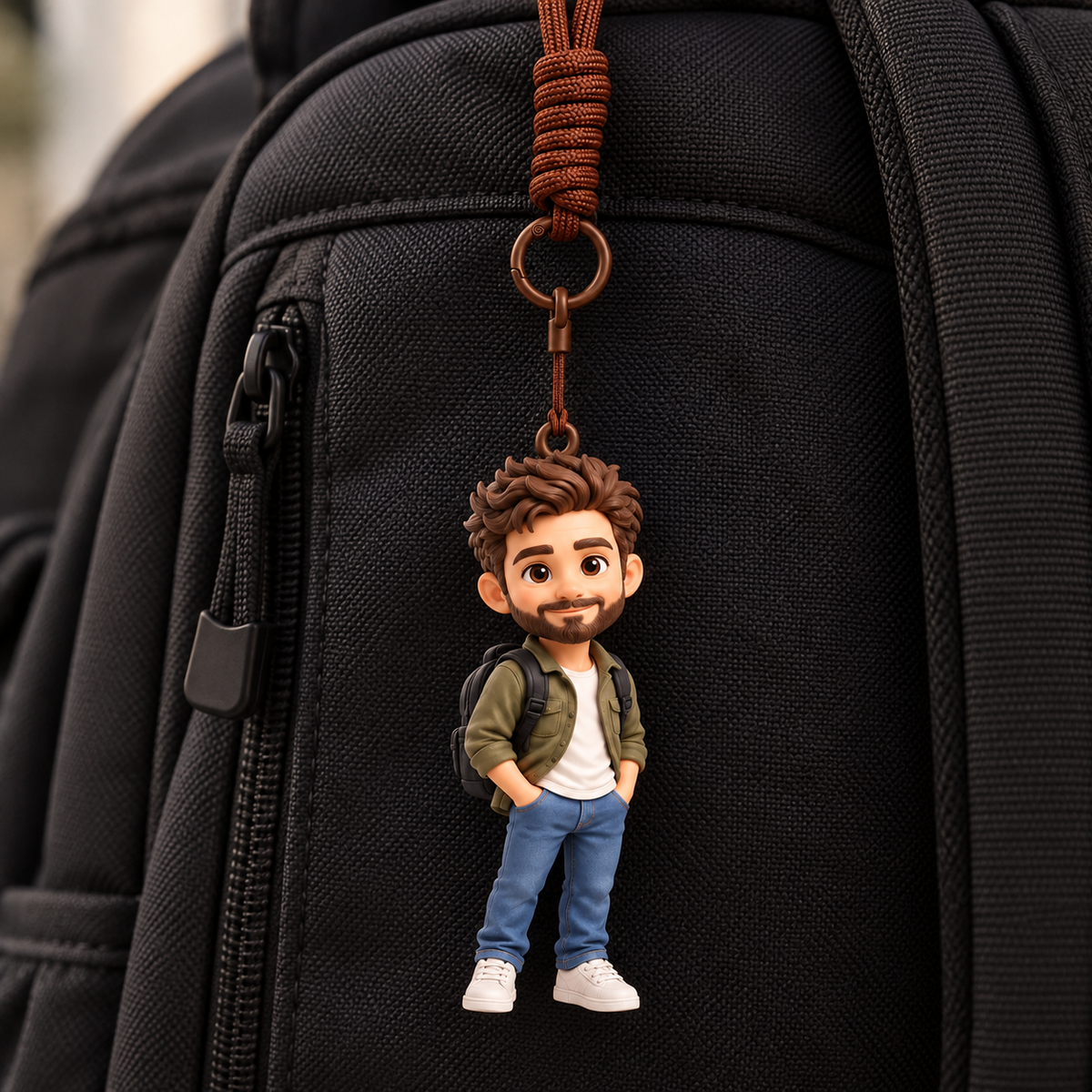 Custom 3D Figurine Keychain from Photo – Personalized Mini Me