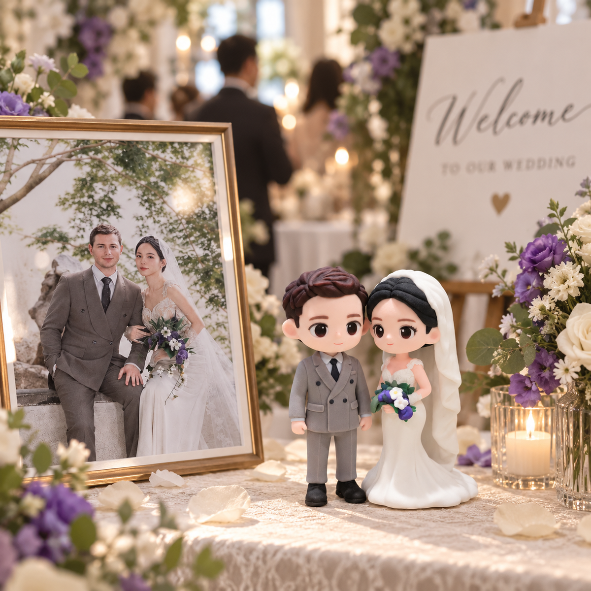 Custom Chibi Couple Figurine from Photo – Personalized Couple Gift