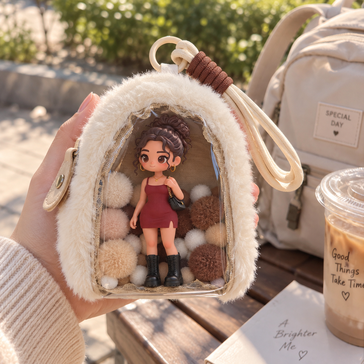 Custom Chibi Figurine Bag Charm from Photo