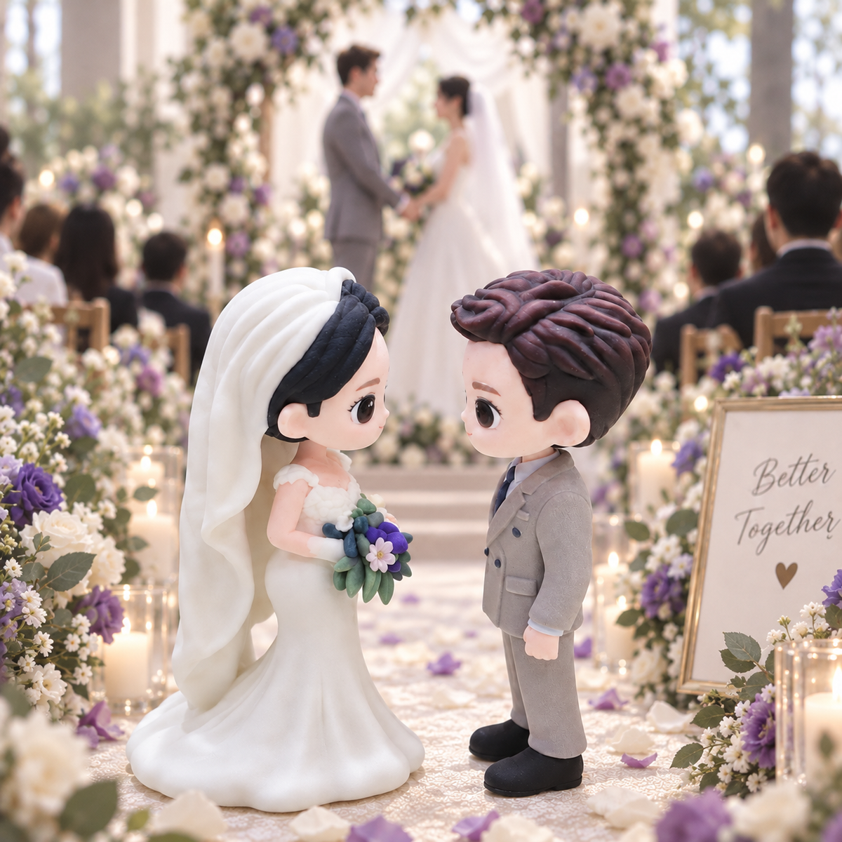Custom Chibi Couple Figurine from Photo – Personalized Couple Gift