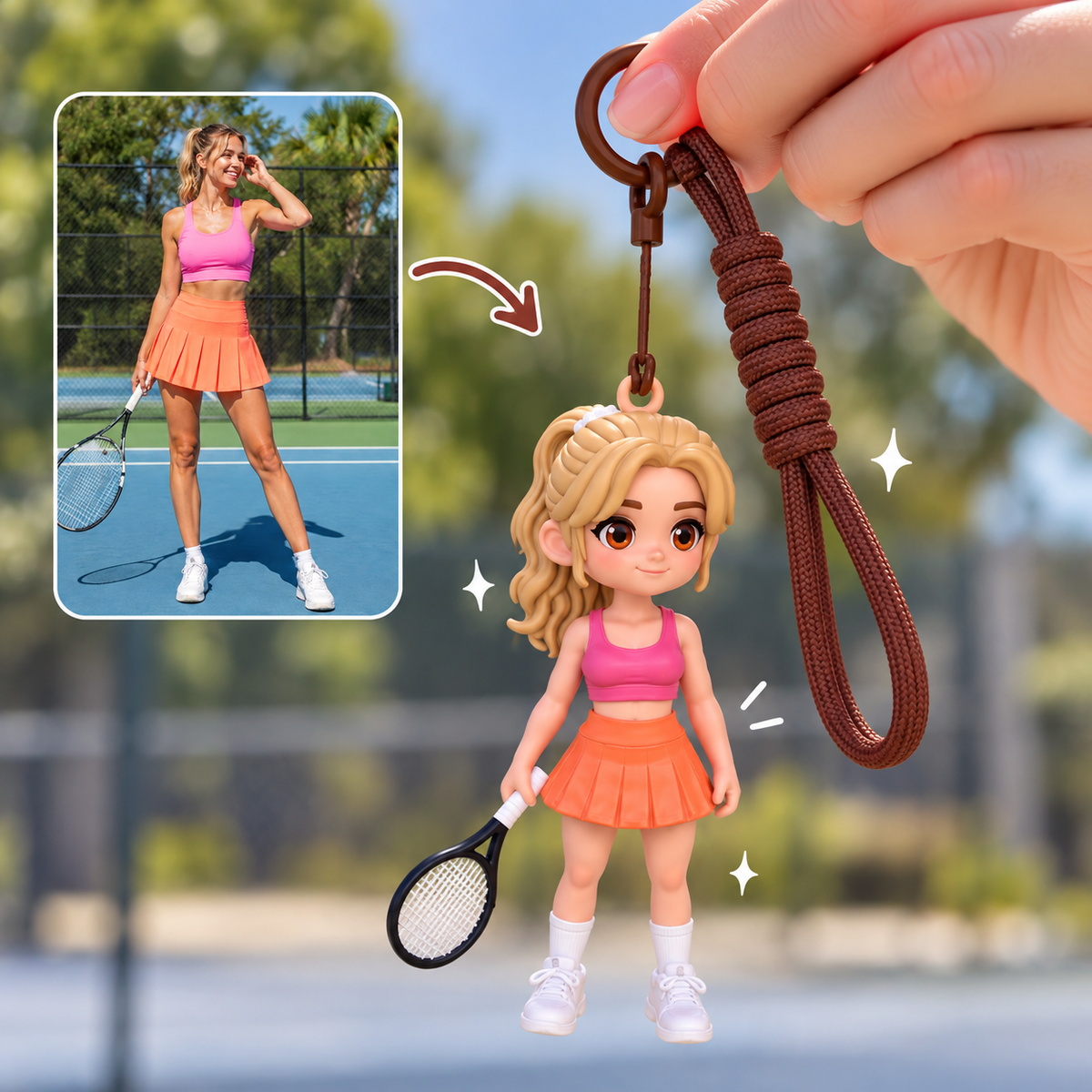 Custom 3D Figurine Keychain from Photo – Personalized Mini Me
